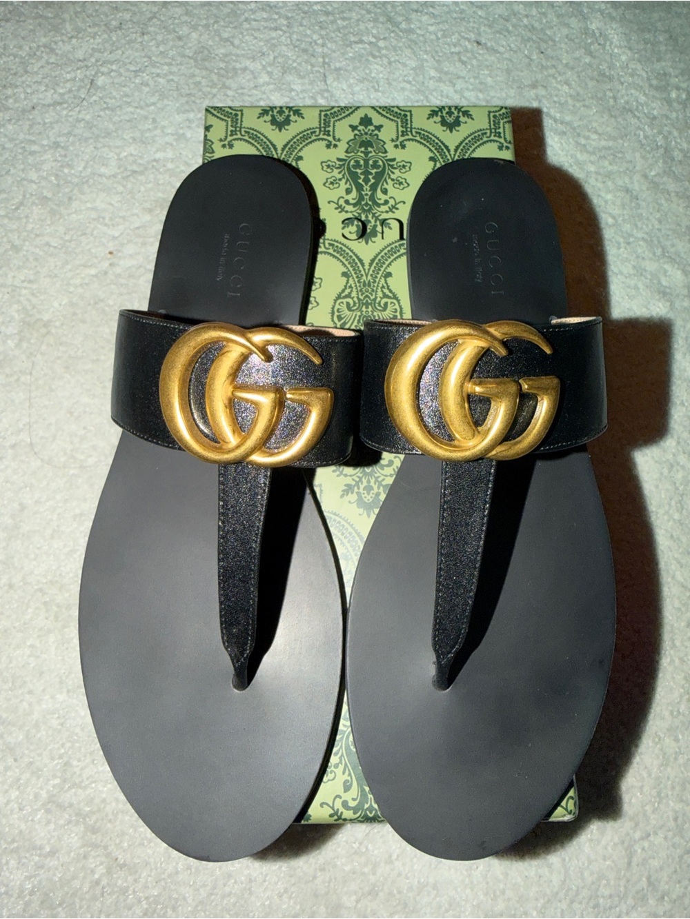 Authentic Women’s GUCCI Marmot Sandals 38, worn 2x, need 37